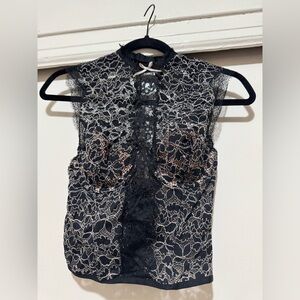 Victoria Secret Very Sexy Twinkle Lace Cap-Sleeve Corset